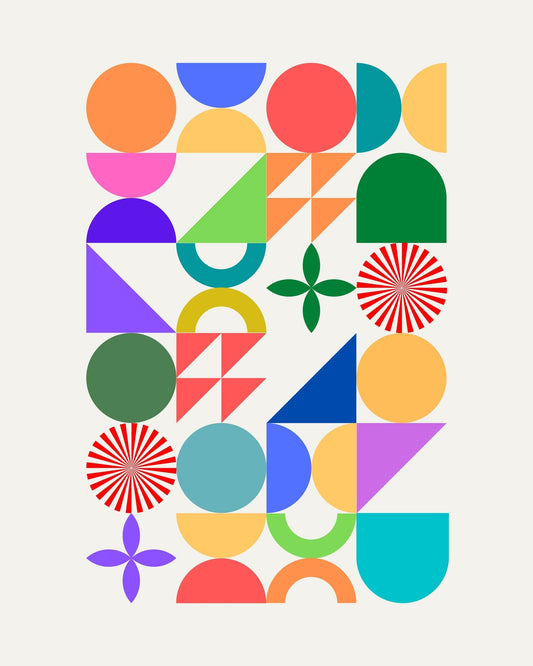 Colorful Geometric Shapes And Patterns