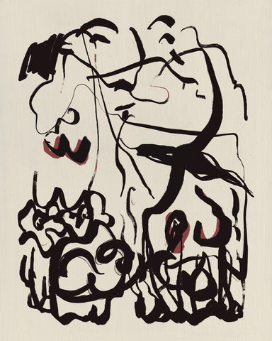 Black Lines And Subtle Red Accents