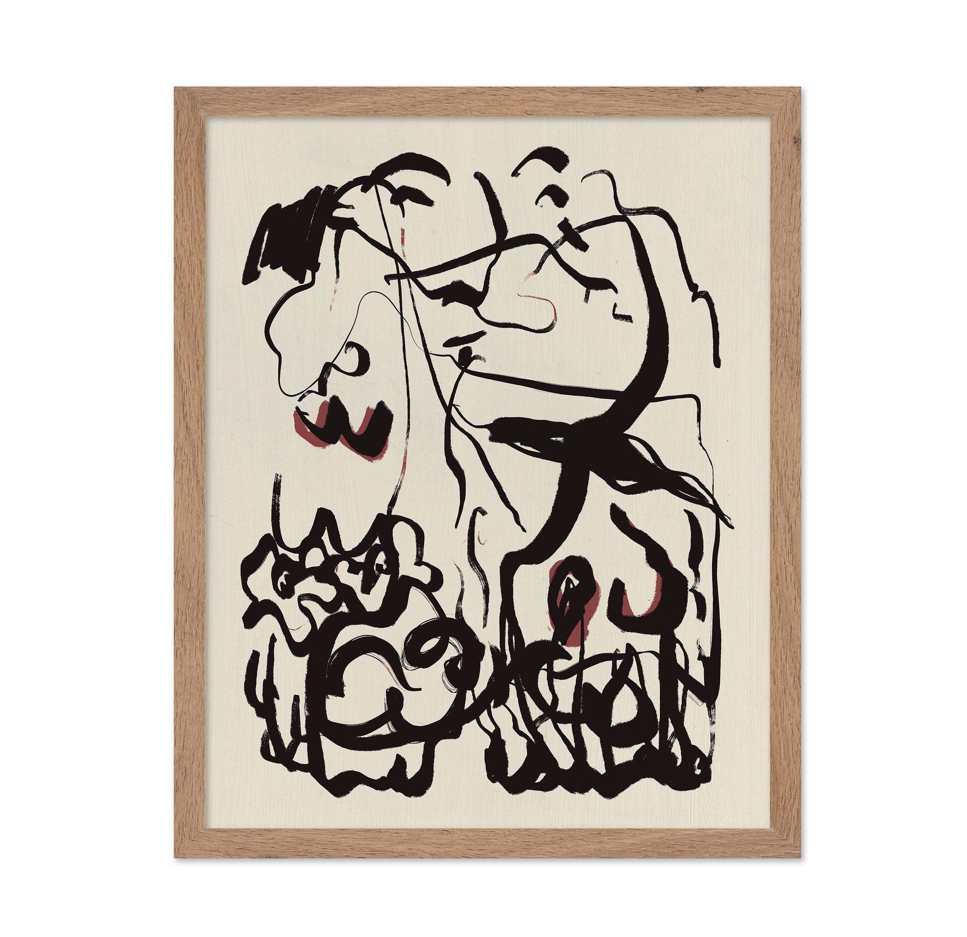 Black Lines And Subtle Red Accents