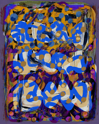 Line Art Abstract Purple Substract
