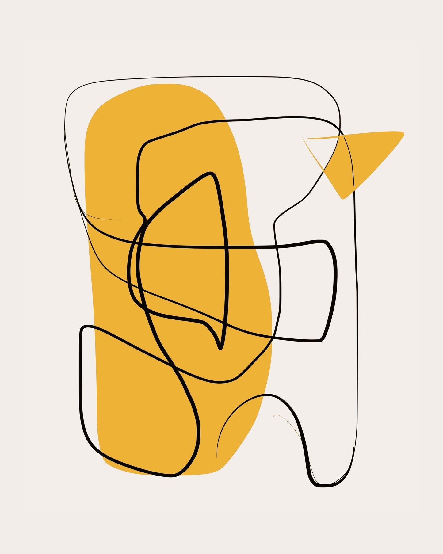 Line Abstract In Yellow