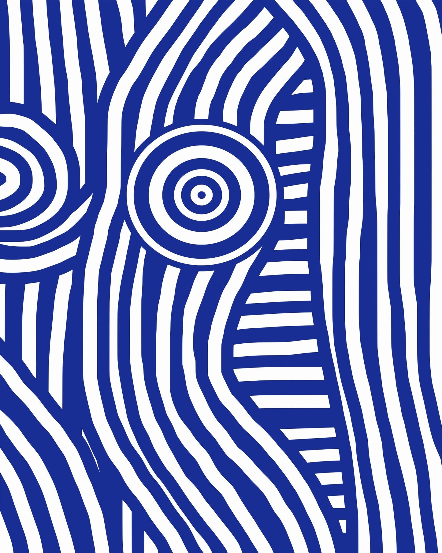 Front Blue and White Striped Nude