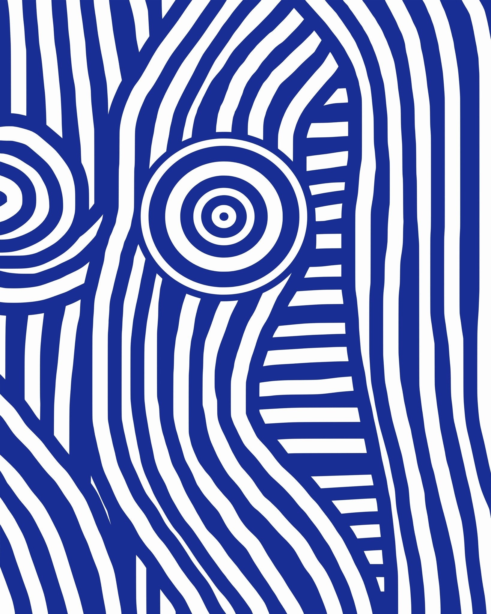 Front Blue and White Striped Nude
