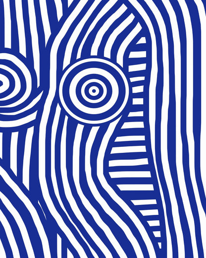 Front Blue and White Striped Nude
