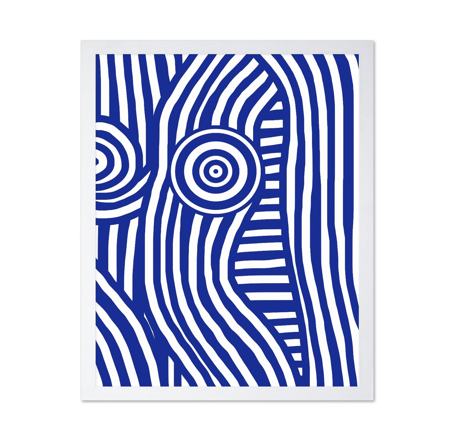 Front Blue and White Striped Nude