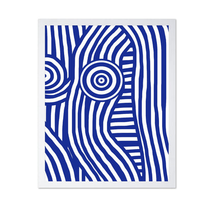 Front Blue and White Striped Nude