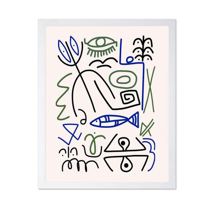 Line Art Bizarre Fishing Symbol