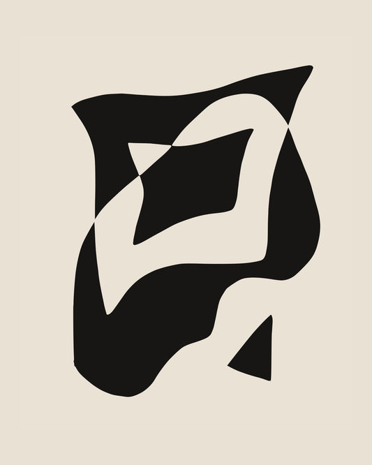Bold Black And White Geometric Composition