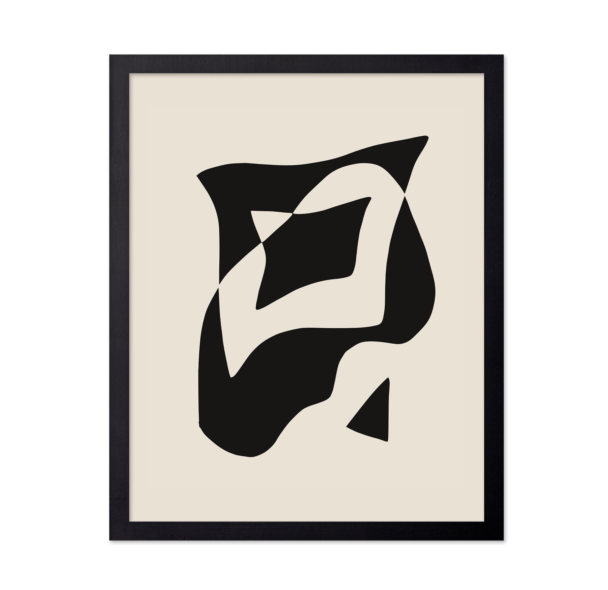 Bold Black And White Geometric Composition