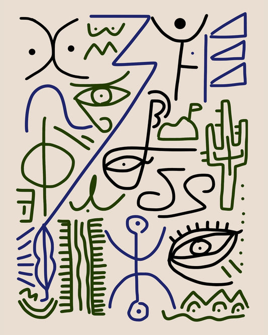 Line Art Bizarre Village Symbol
