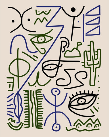 Line Art Bizarre Village Symbol