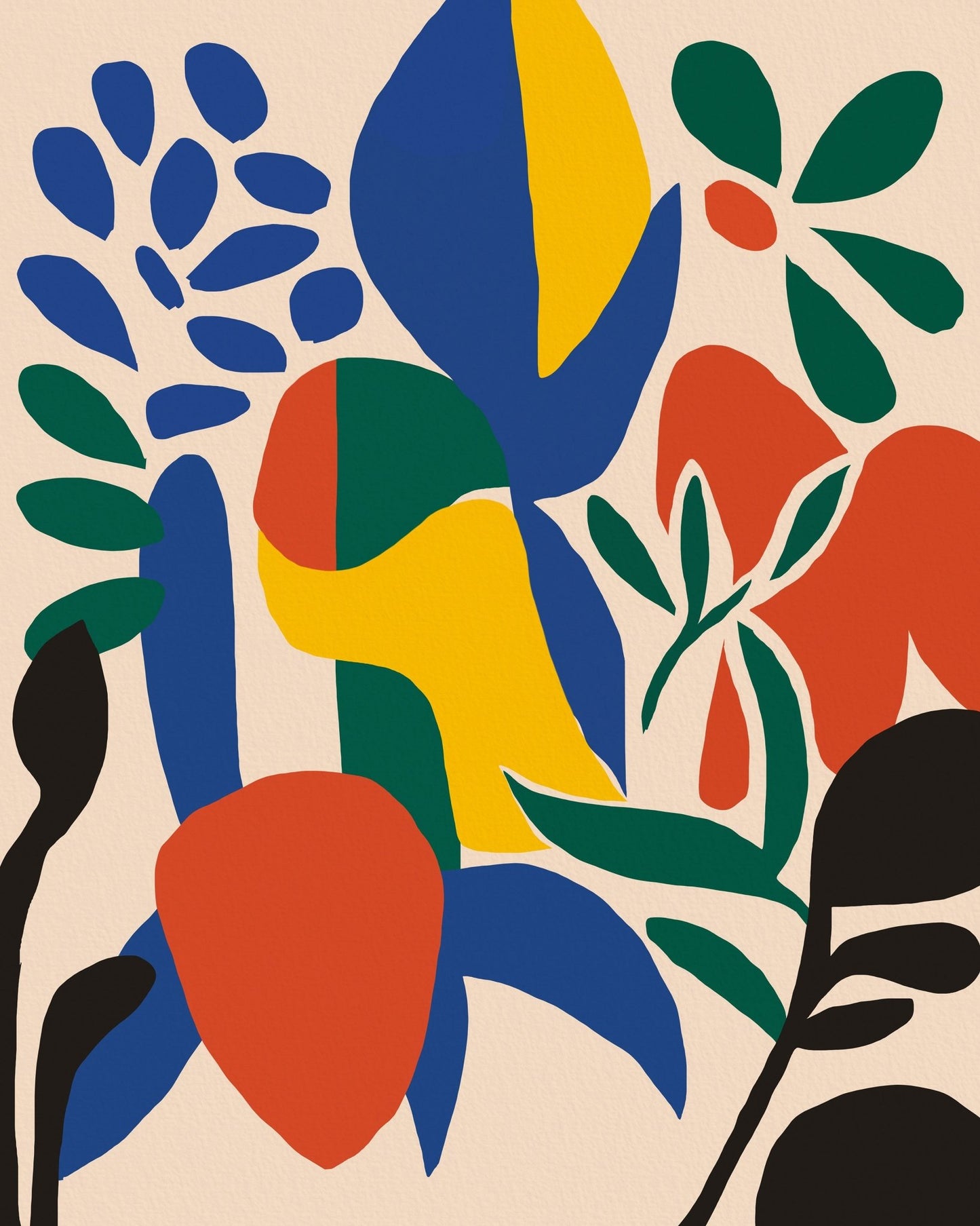 Abstract Colorful Leaves