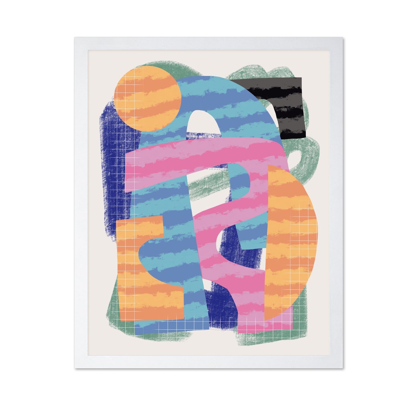 Abstract Stripe Minimal Collage No 2
