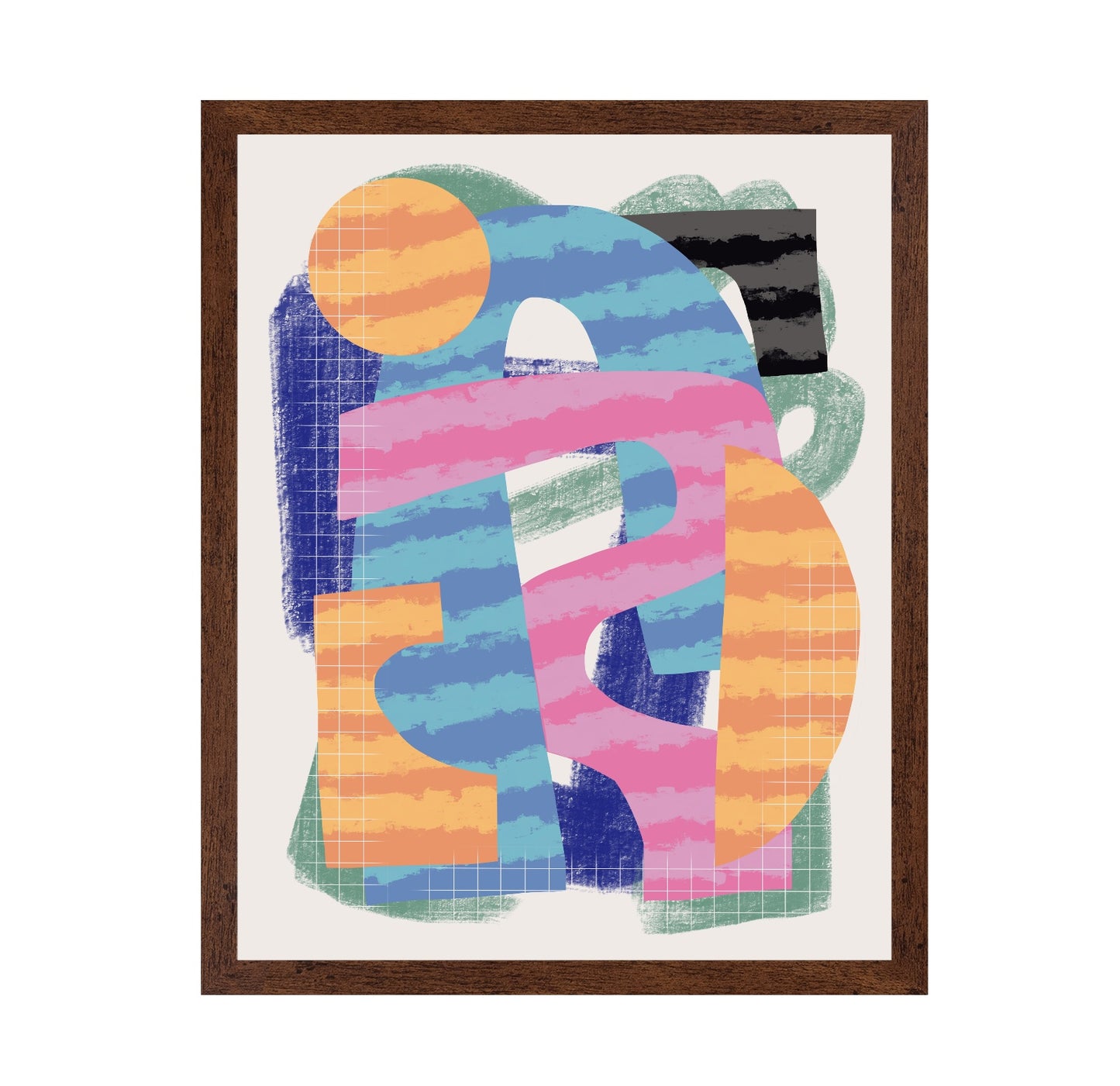 Abstract Stripe Minimal Collage No 2