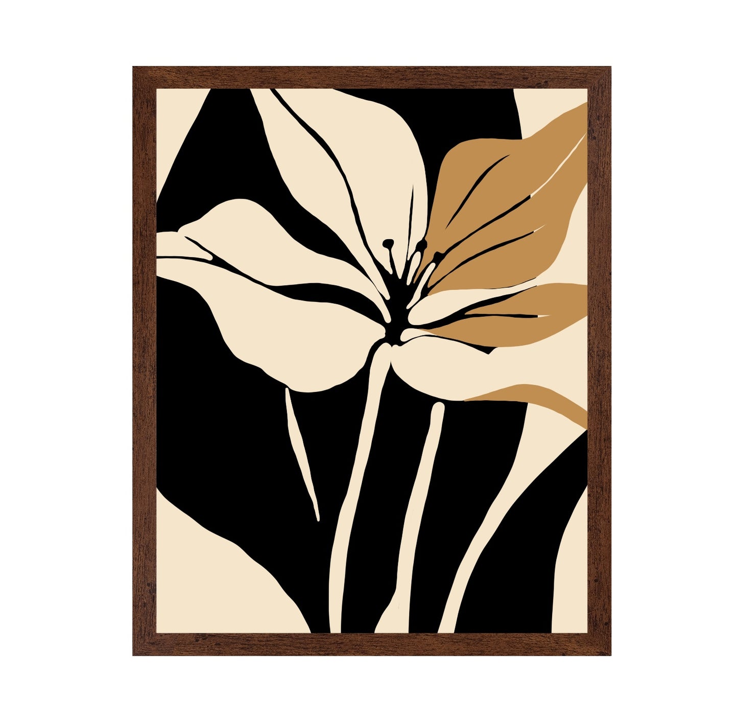 Black & Beige Floral