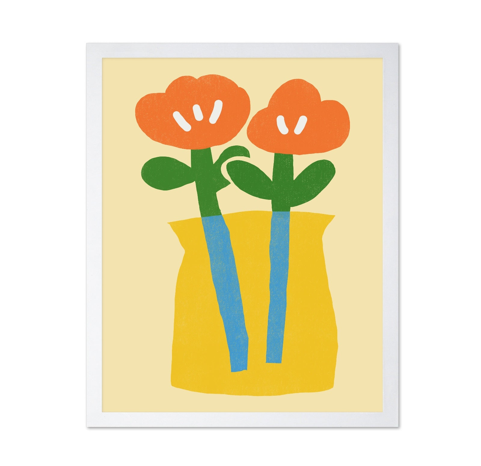 Two Stylized Orange Flowers
