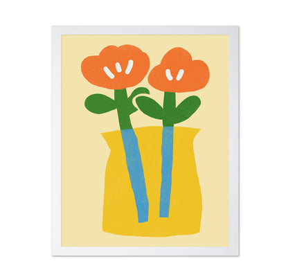 Two Stylized Orange Flowers