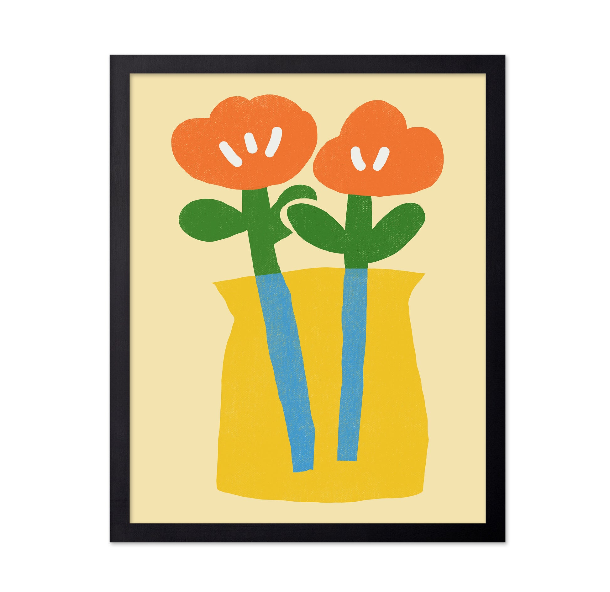 Two Stylized Orange Flowers
