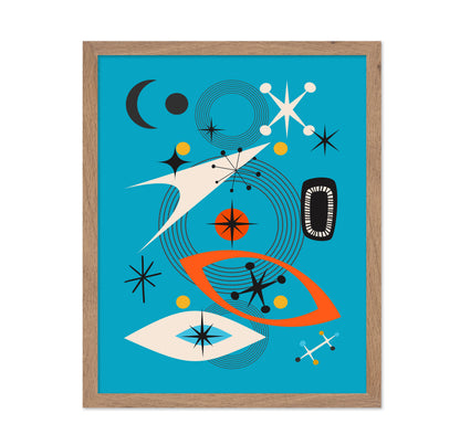 Geometric Shapes in Vibrant Teal