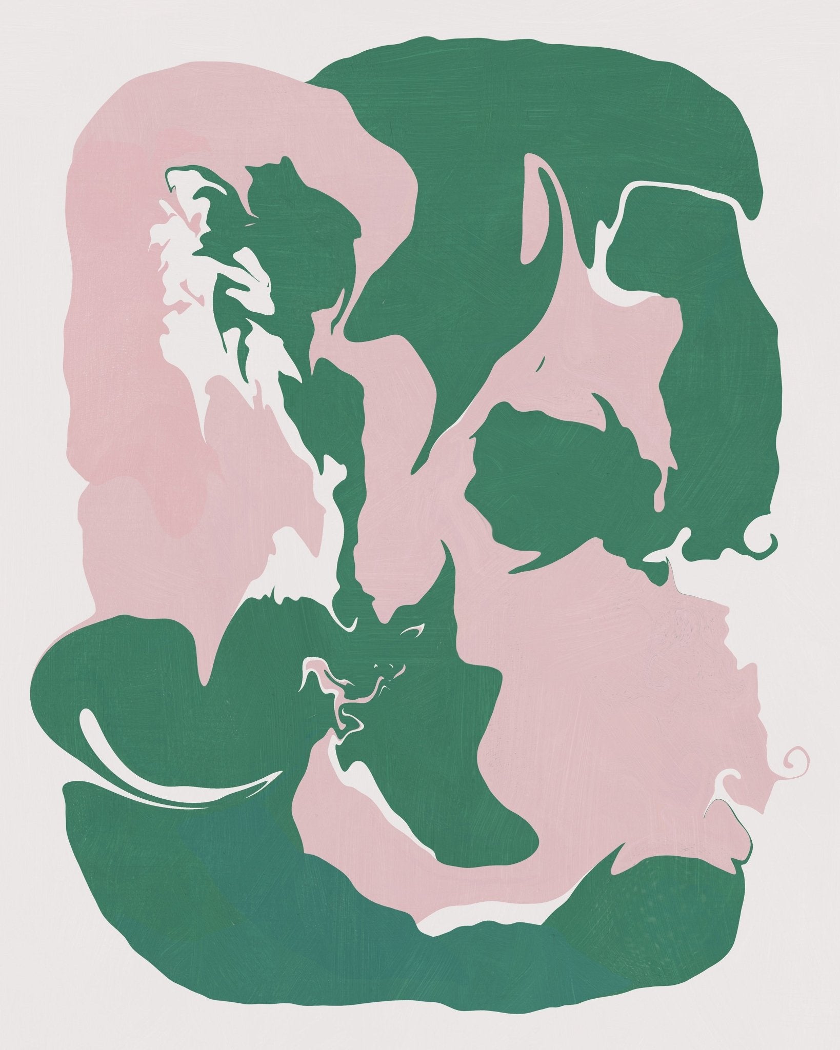 Pink and Green Abstract Liquid