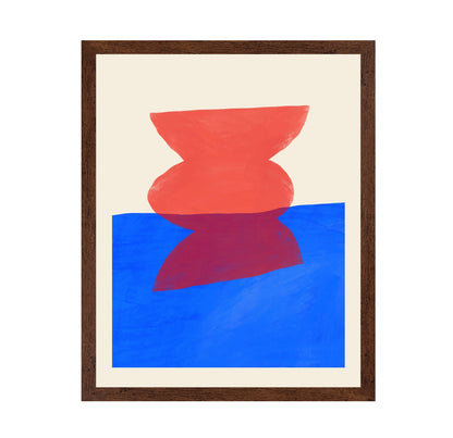 Abstract Red and Blue Shapes