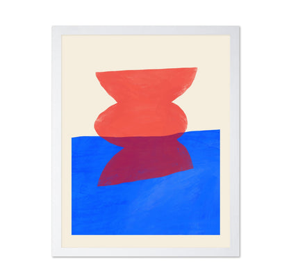 Abstract Red and Blue Shapes
