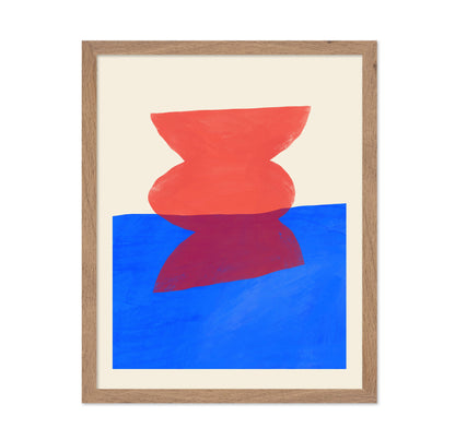 Abstract Red and Blue Shapes