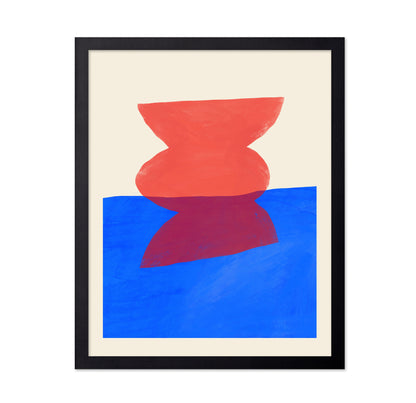 Abstract Red and Blue Shapes