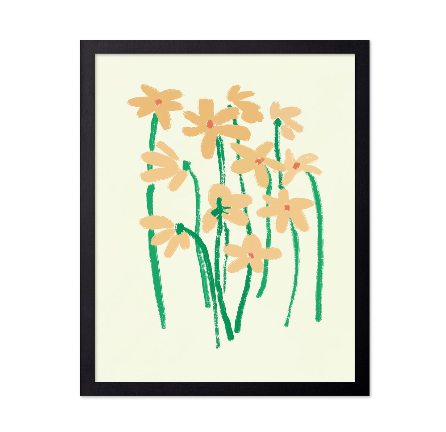 Yellow Flowers With Green Stems
