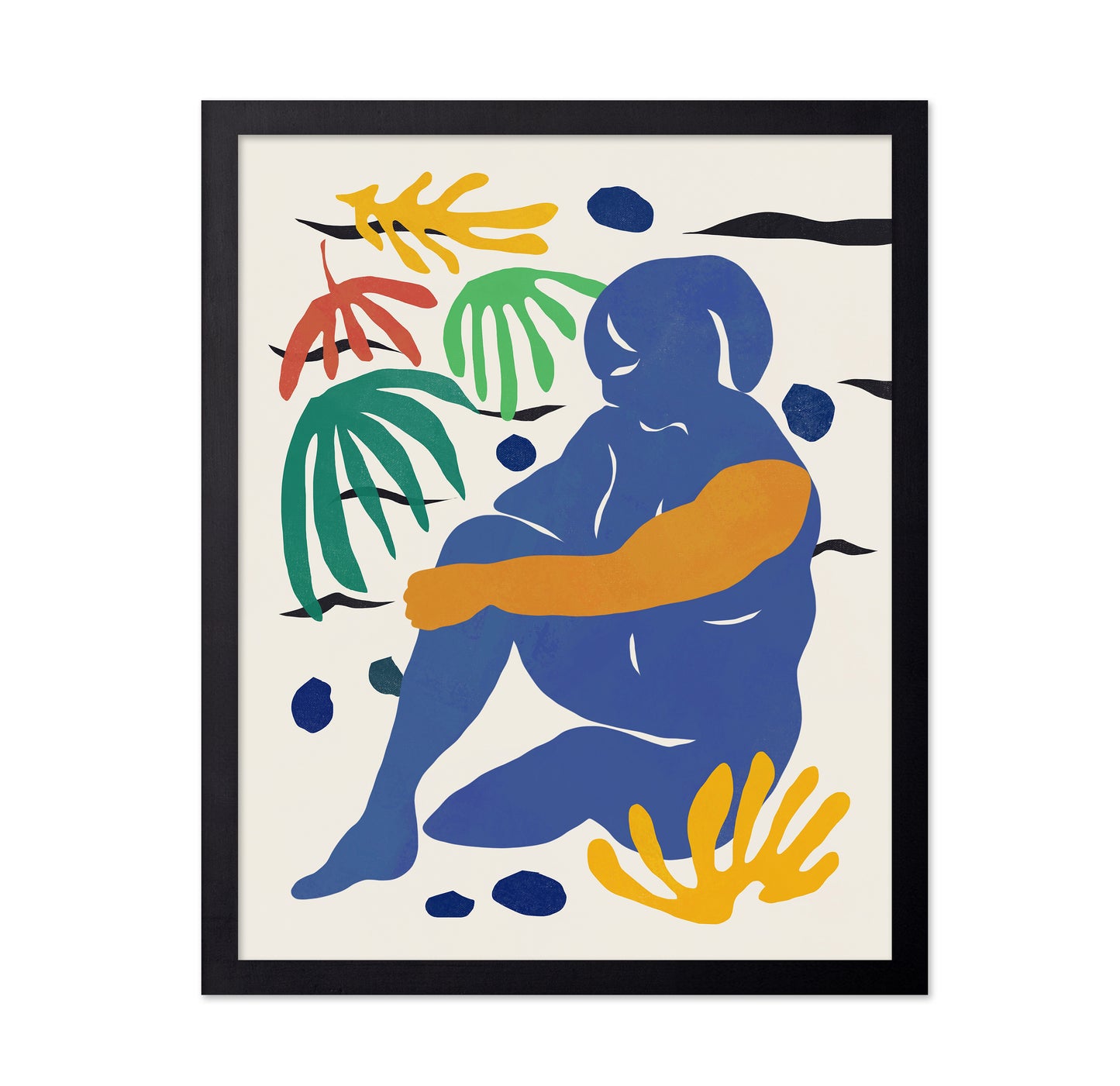 Blue Figure Abstract