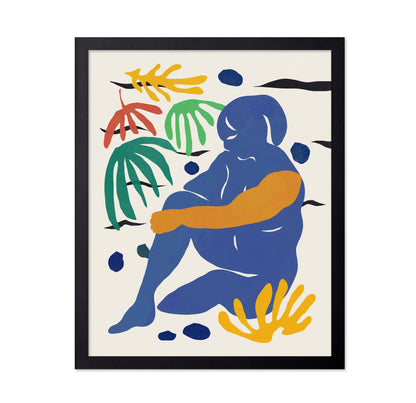 Blue Figure Abstract