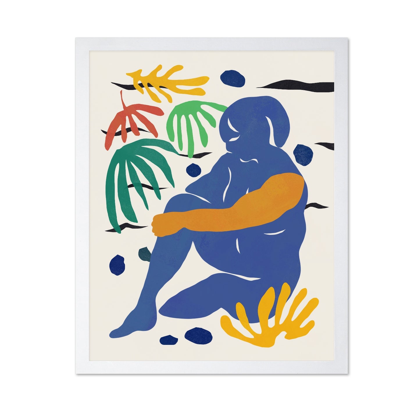 Blue Figure Abstract