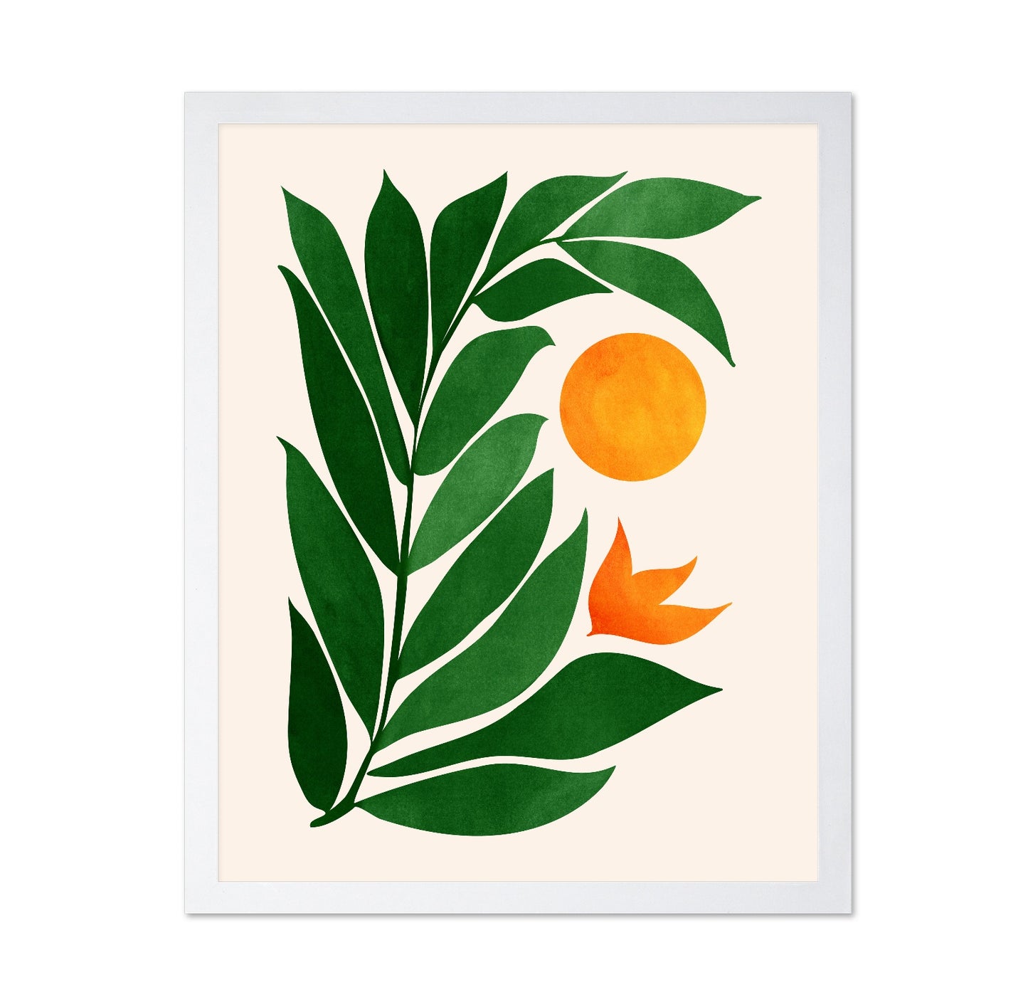 Tropical Garden Mid Century Sunset