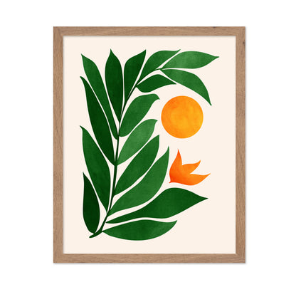 Tropical Garden Mid Century Sunset