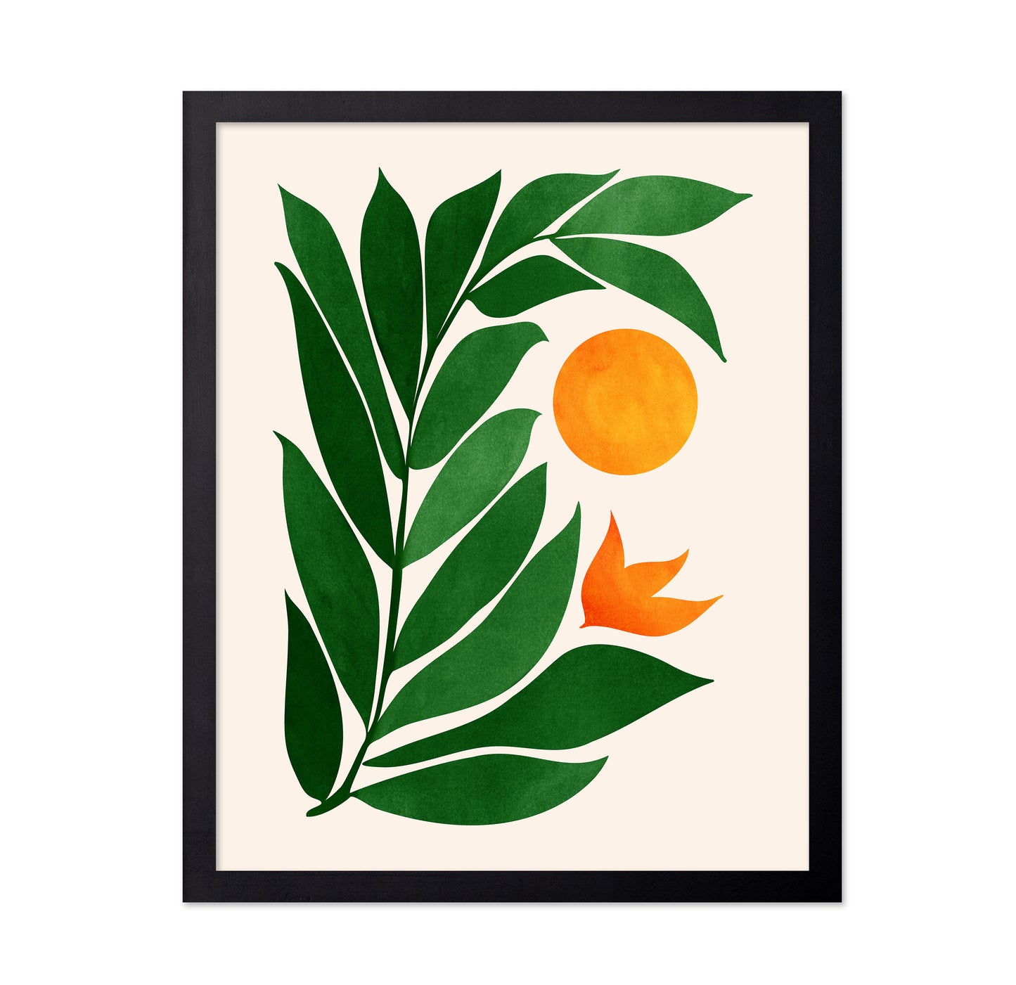 Tropical Garden Mid Century Sunset