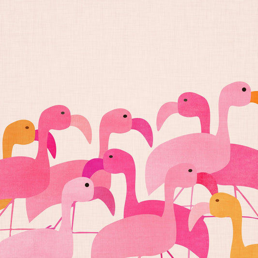 Stylized Flamingos