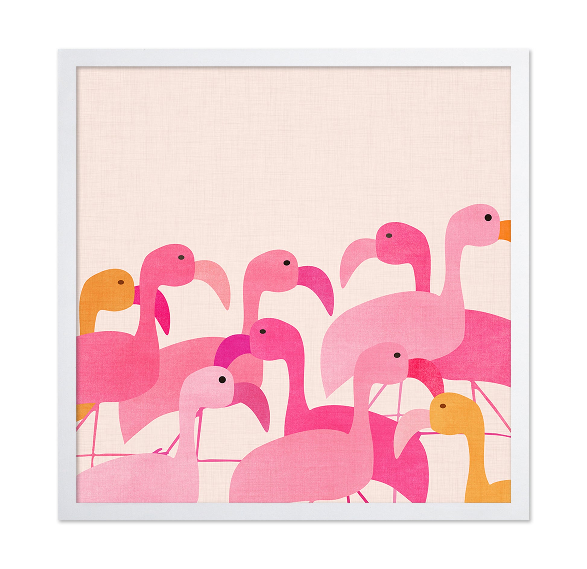 Stylized Flamingos