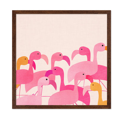 Stylized Flamingos