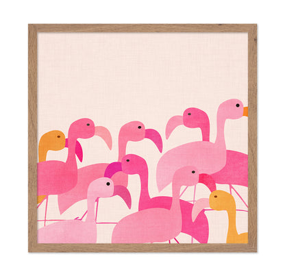 Stylized Flamingos