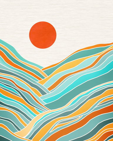 Abstract Sunset Landscape