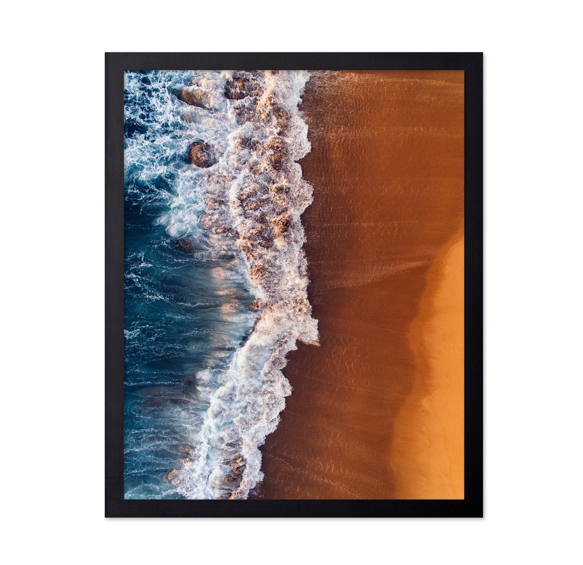 Vibrant Beach With Turquoise Ocean Waves