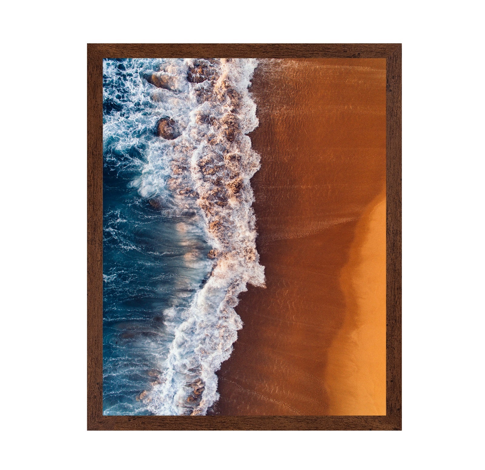 Vibrant Beach With Turquoise Ocean Waves