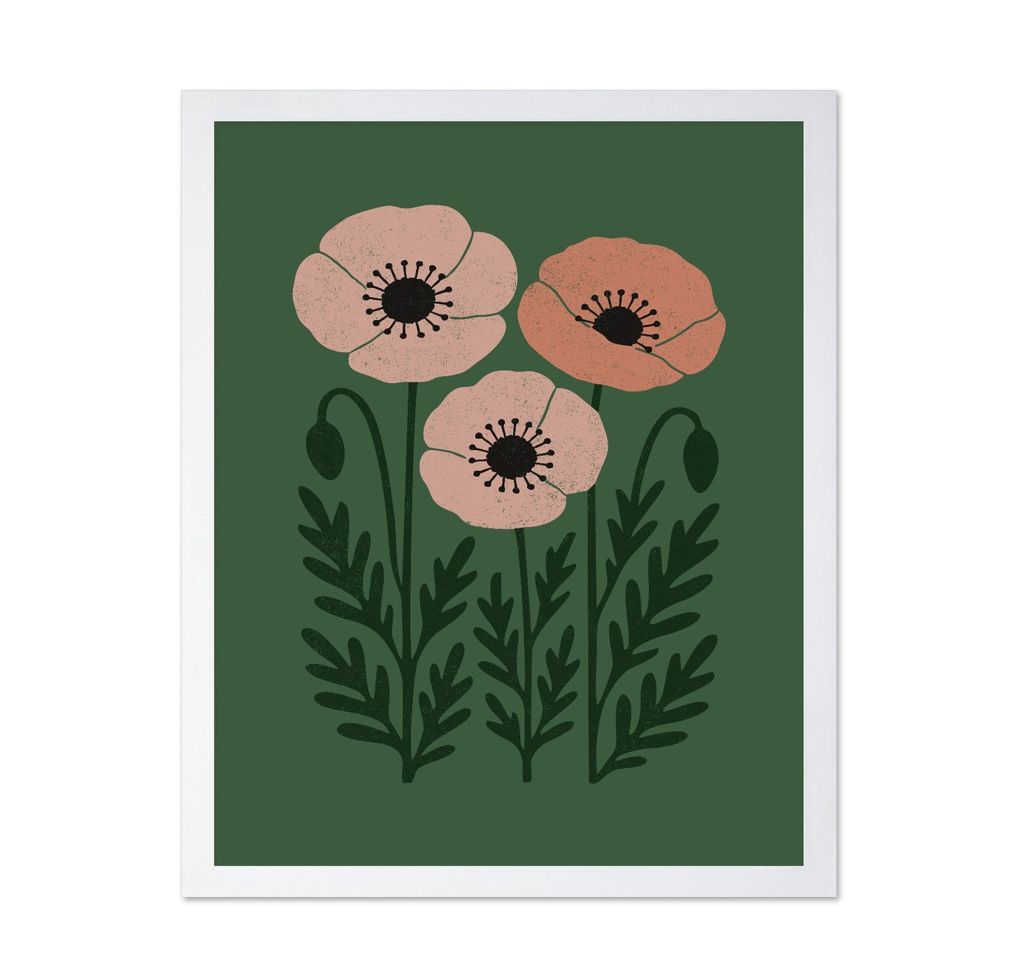 Abstract Blush Pink Poppies