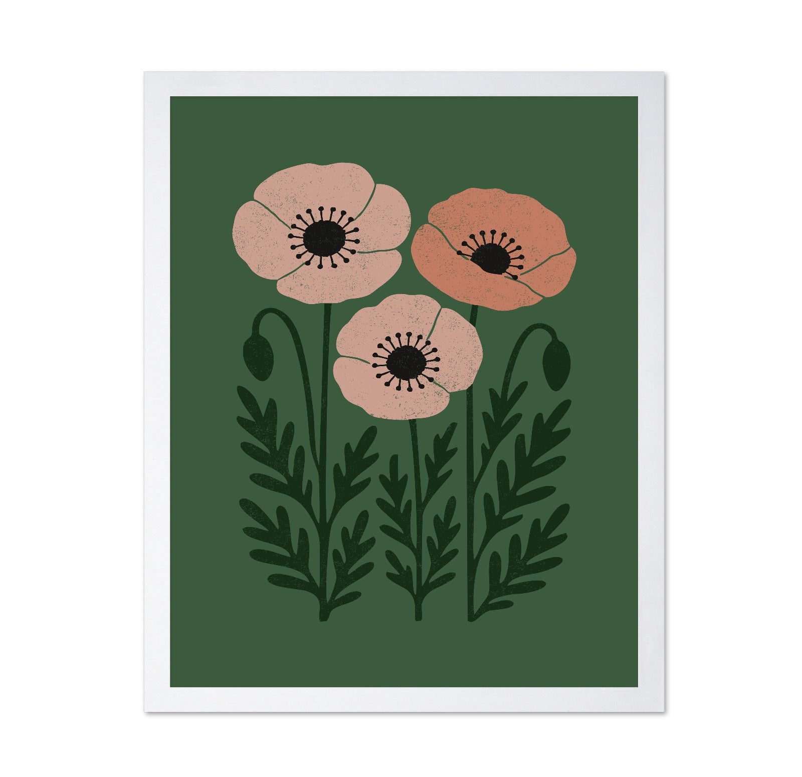 Abstract Blush Pink Poppies
