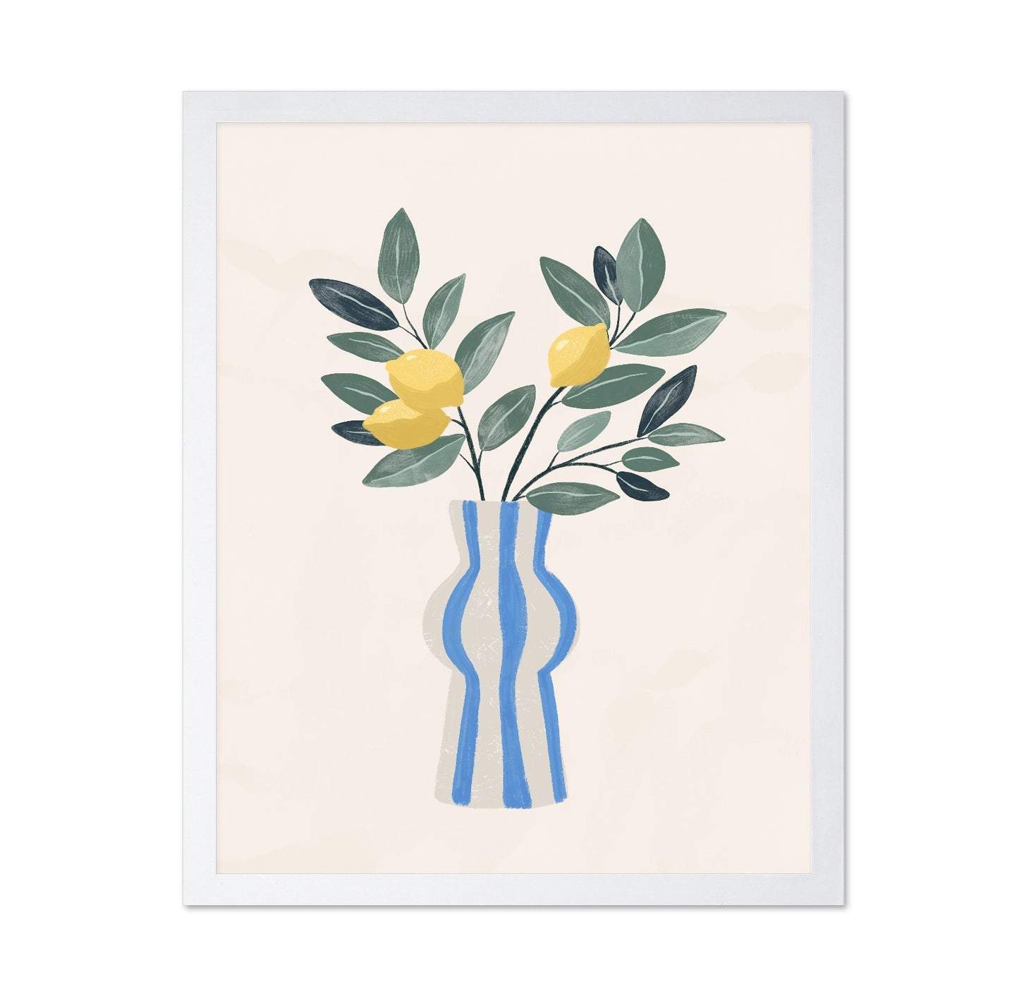 Lemon Stripe Vase