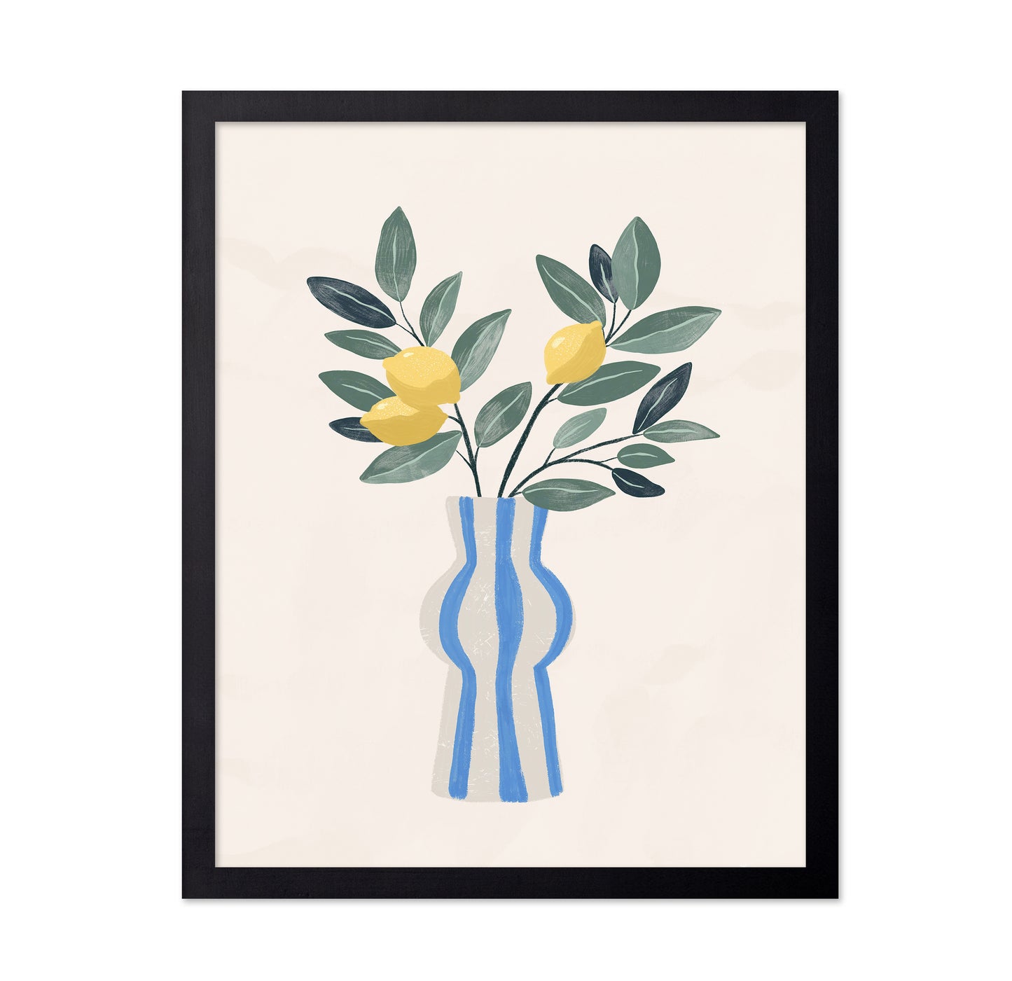 Lemon Stripe Vase