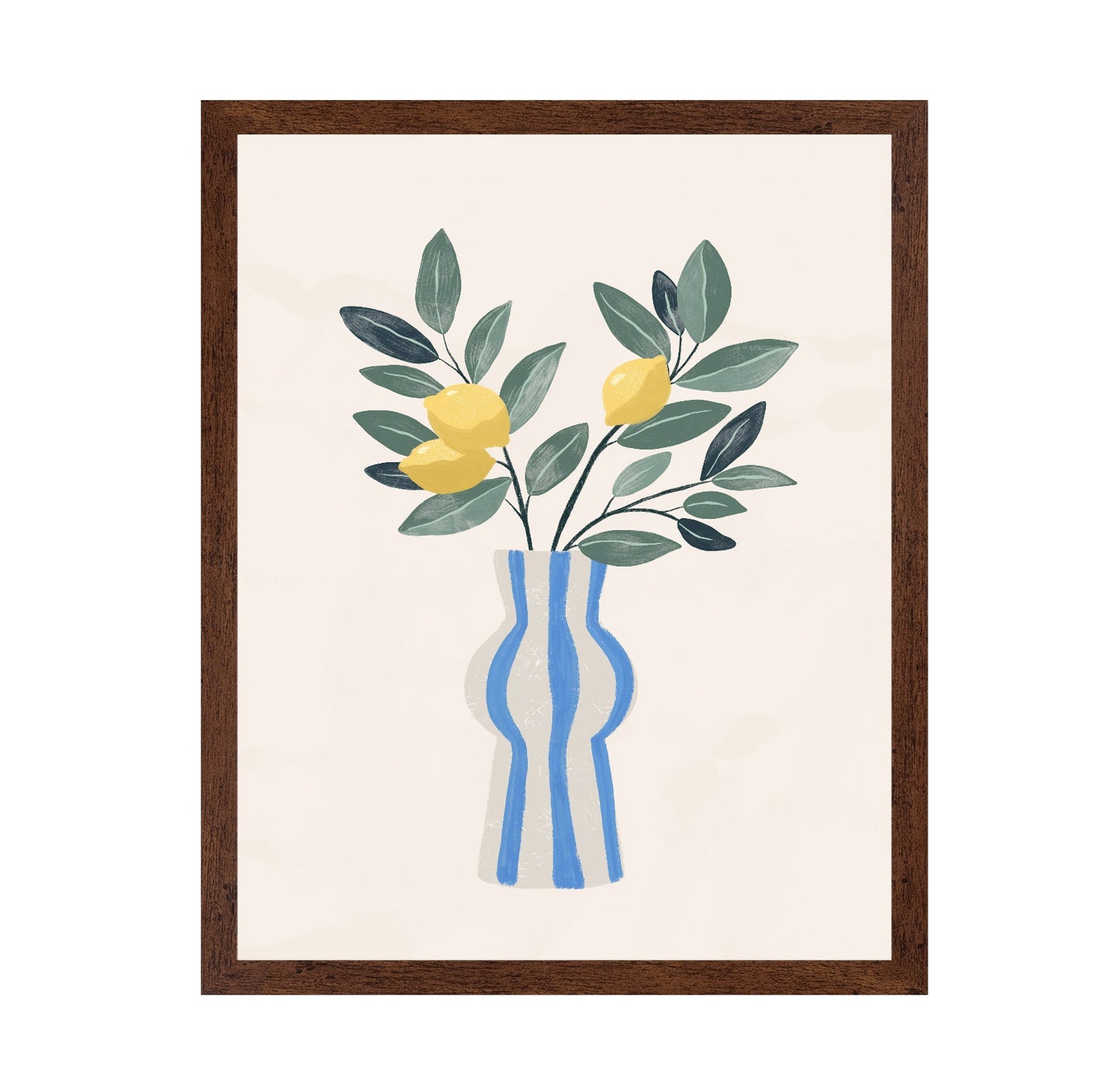 Lemon Stripe Vase