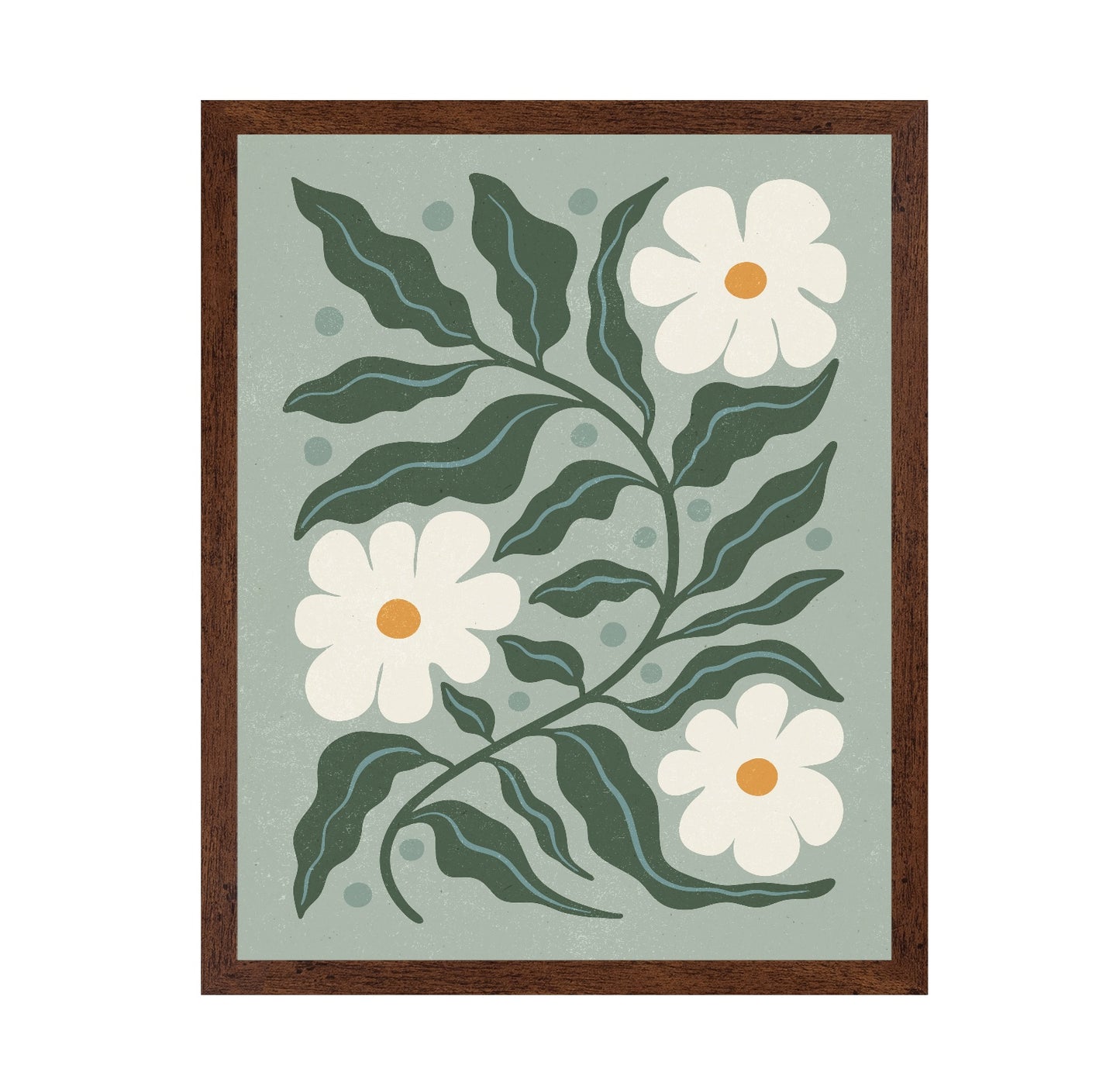 White Daisies and Green Leaves