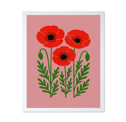 Abstract Vivid Poppies