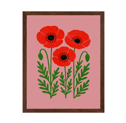 Abstract Vivid Poppies
